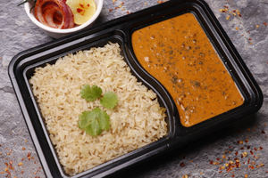 Dal Makhni Combo with. . . . . . . . . . . . . .₹285  Brown Rice/Wholewheat Paratha 