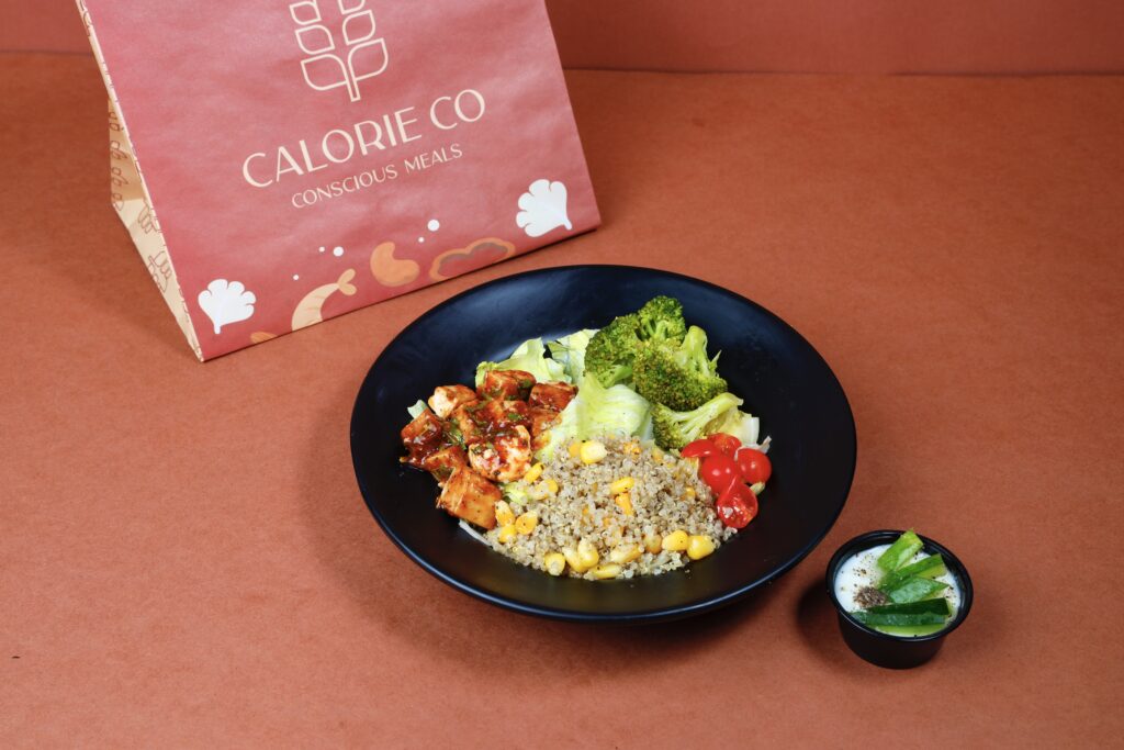 Corn & quinoa salad with tofu